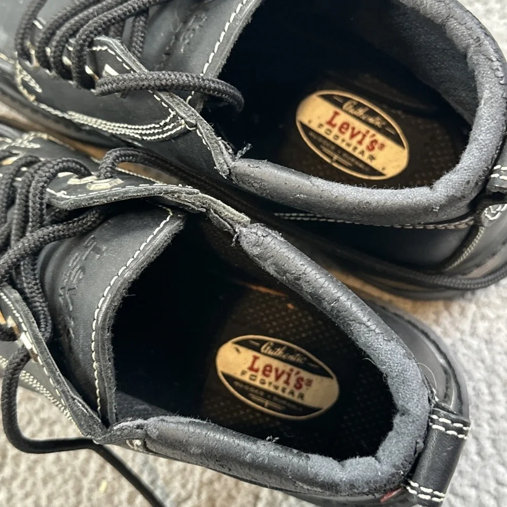 Levi's Pitt 3/4 Boots Men 11 Black Ankle Combat Chukka Hiking Outdoor Shoes